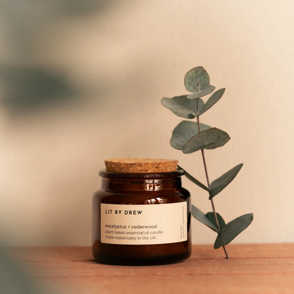 Eucalyptus & Cedarwood Pure Essential Oil Candle