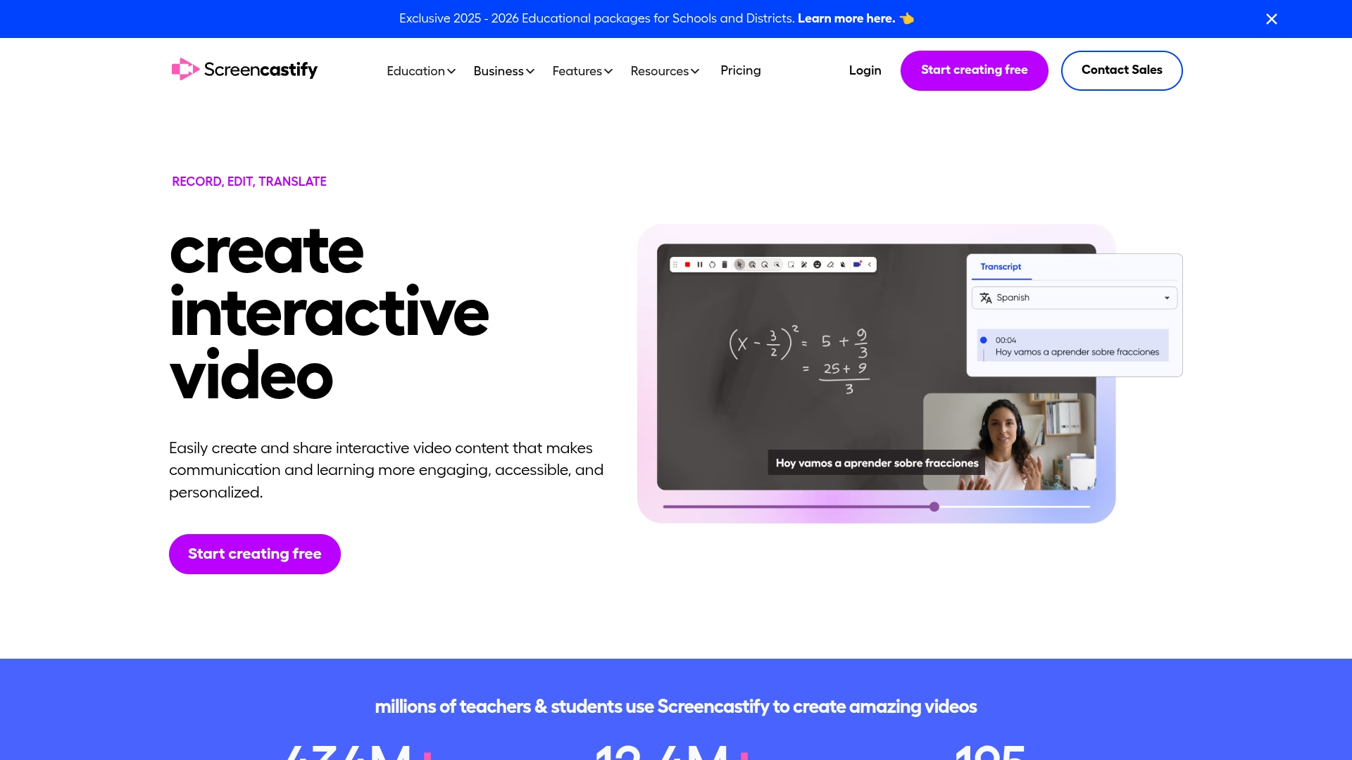 Screencastify interface screenshot