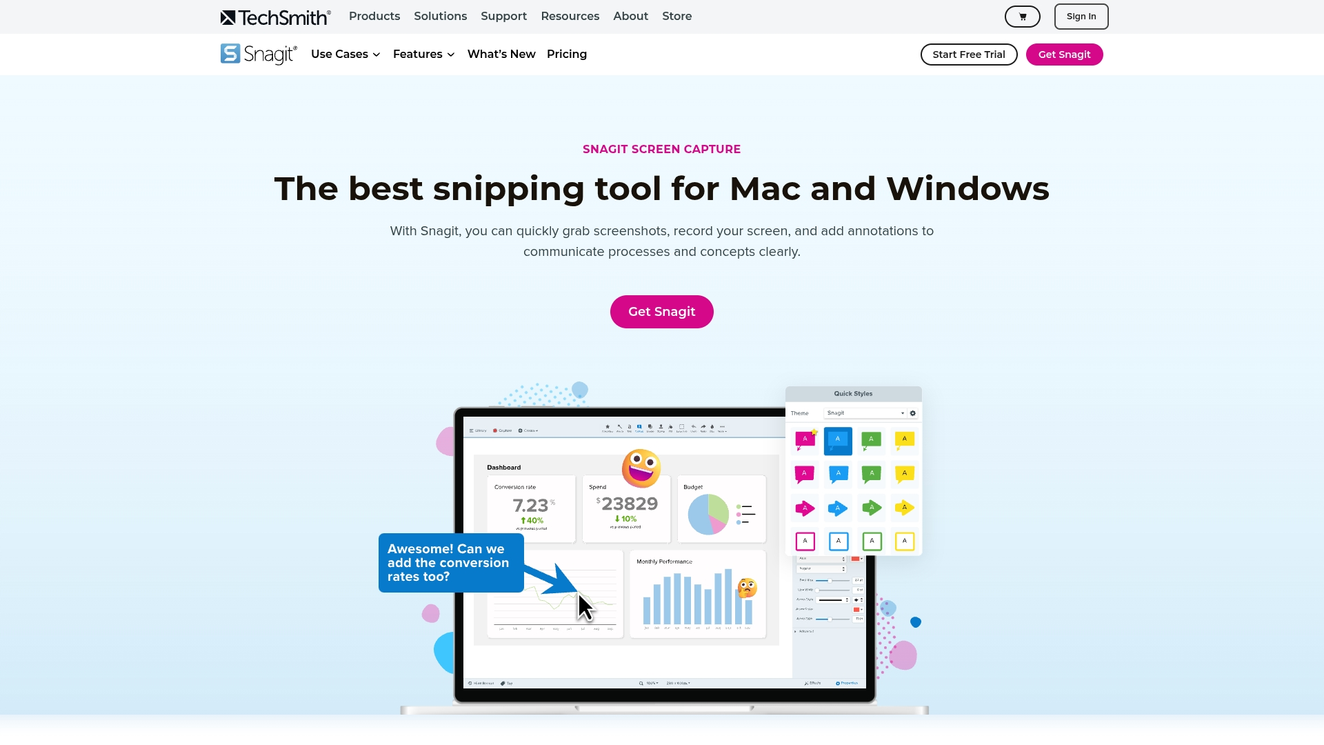 TechSmith Snagit interface screenshot