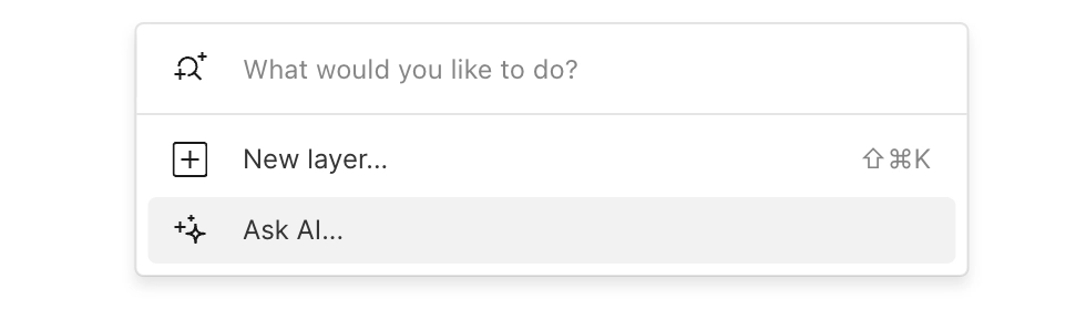 Selecting the ASK AI button in Descript