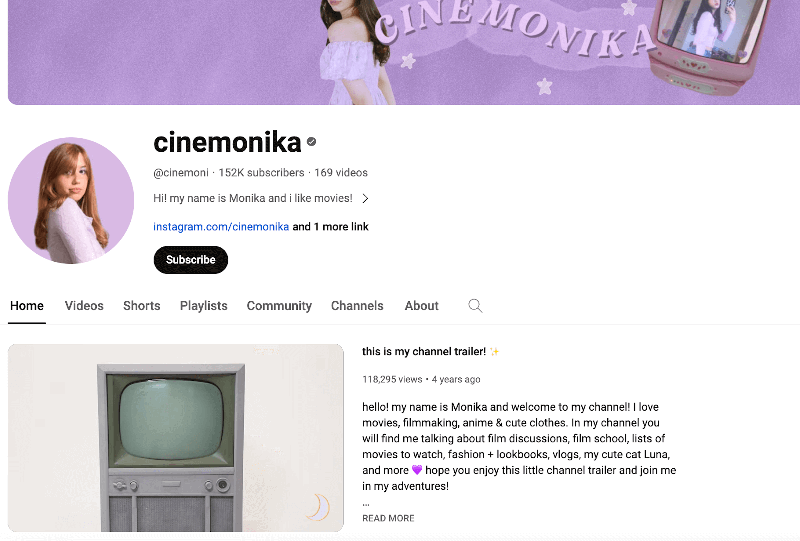 Image of cinemonika’s channel trailer