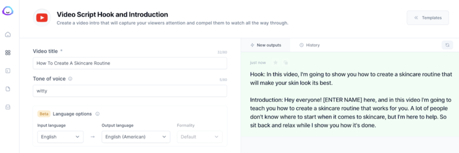 Jasper AI’s dashboard featuring video summarizer tool 