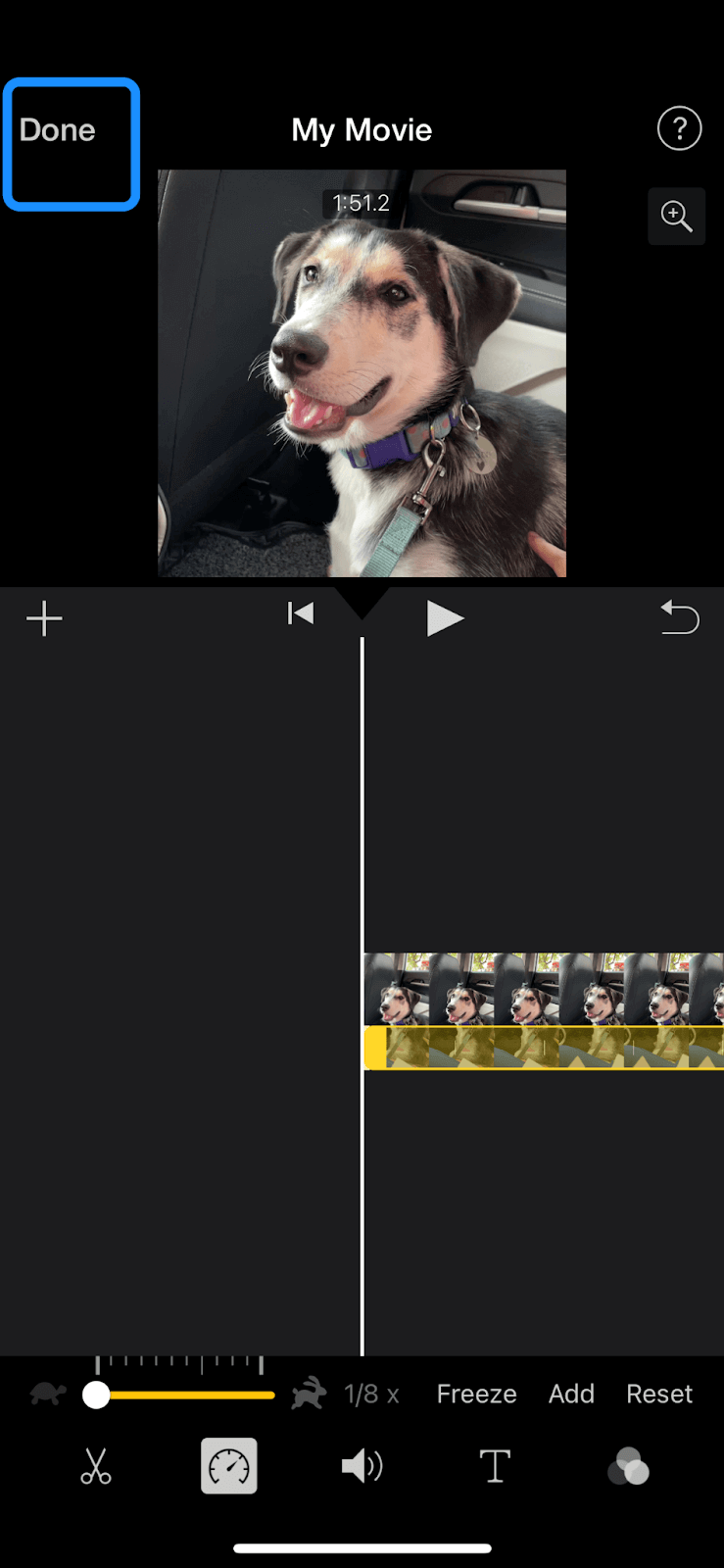 Saving the iMovie project