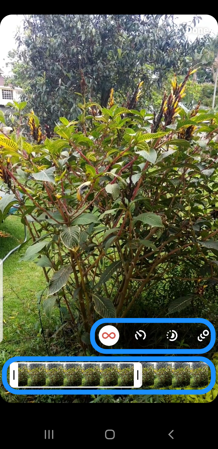 Selecting parts of video to Boomerang in Instagram app
