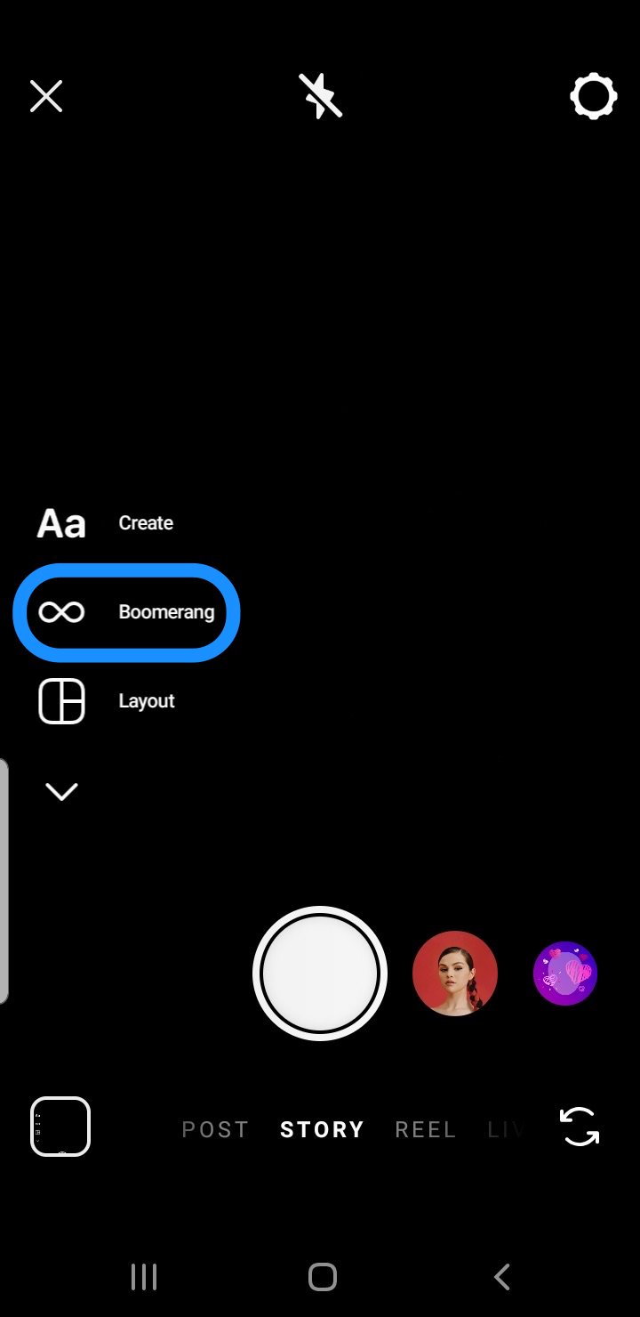Boomerang annotation on Instagram app