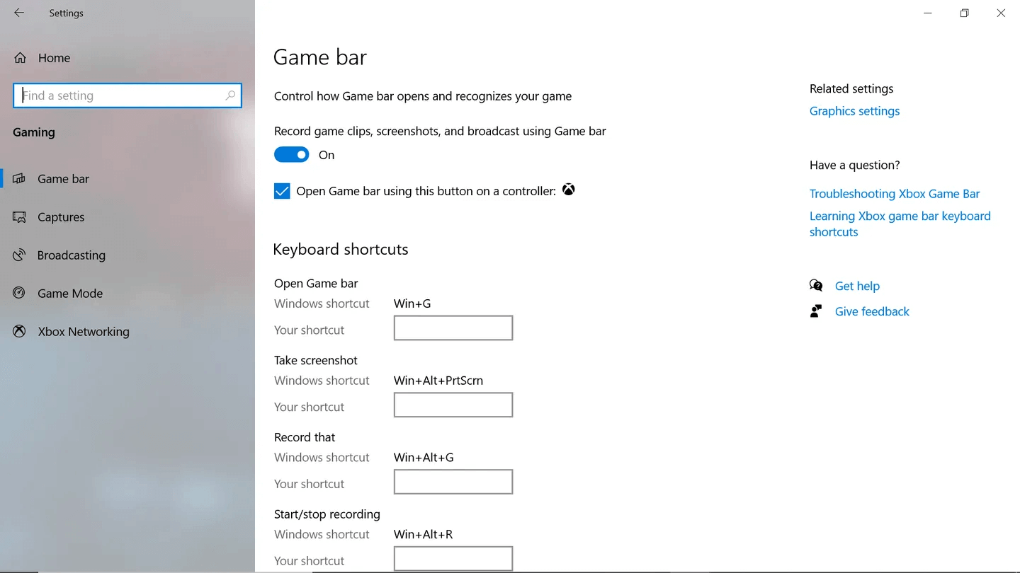 Activating the Xbox Game Bar