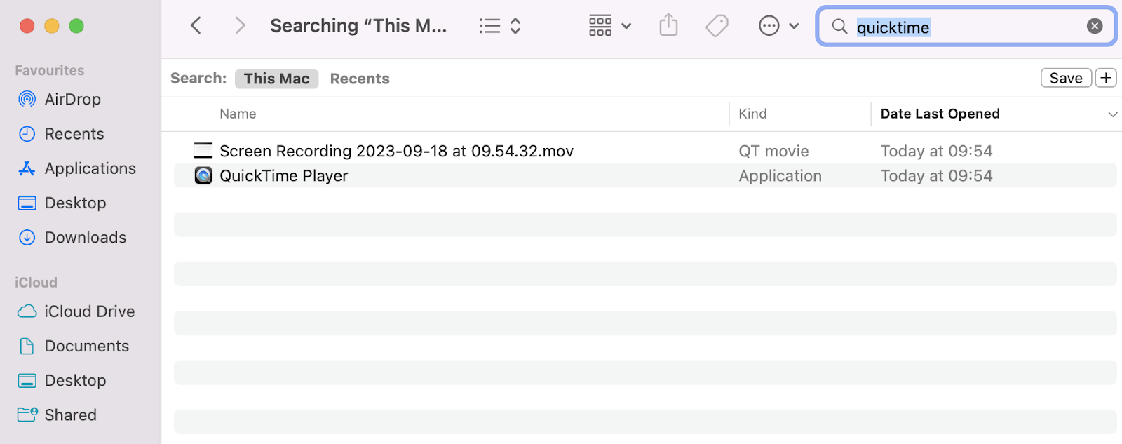 Stopping and saving recording