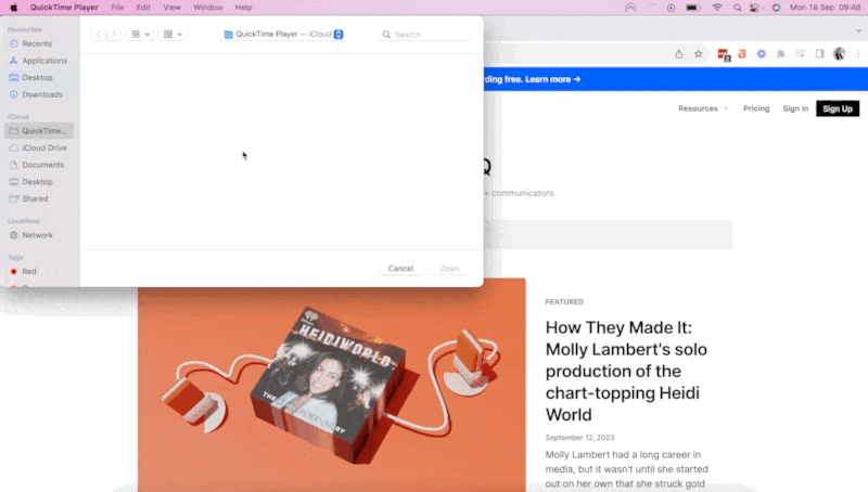 Choosing an audio source