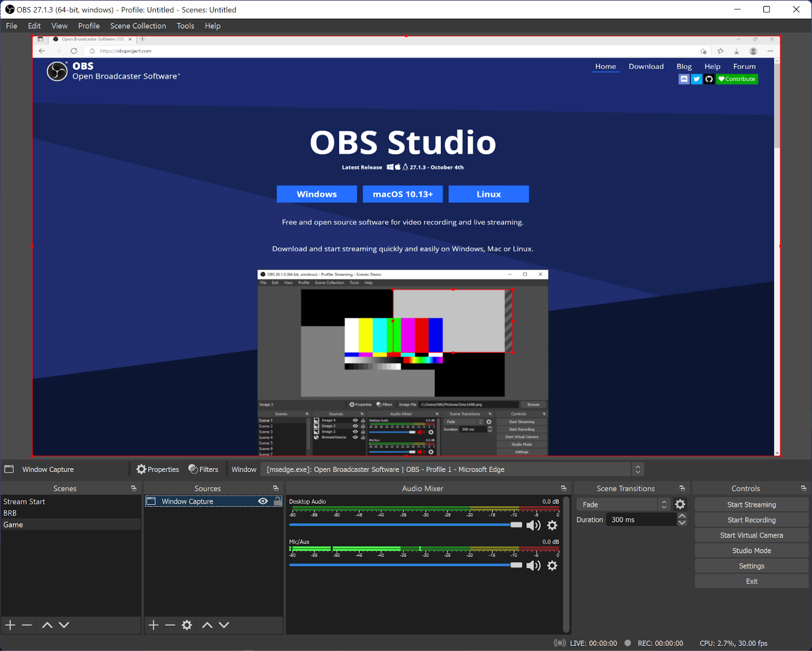 Image of OBS Studio bounding box