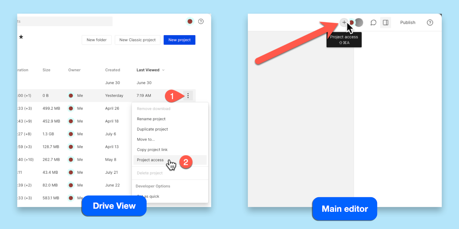 Adding collaborators to video projects in Descript.