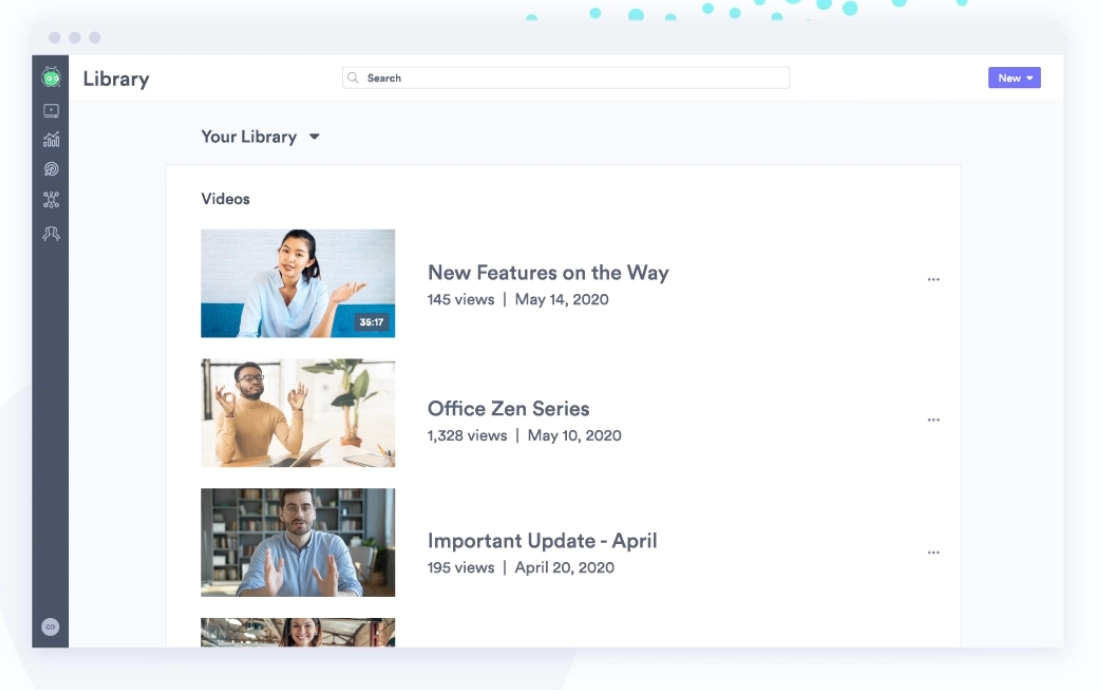 Screenshot of Vidyard dashboard