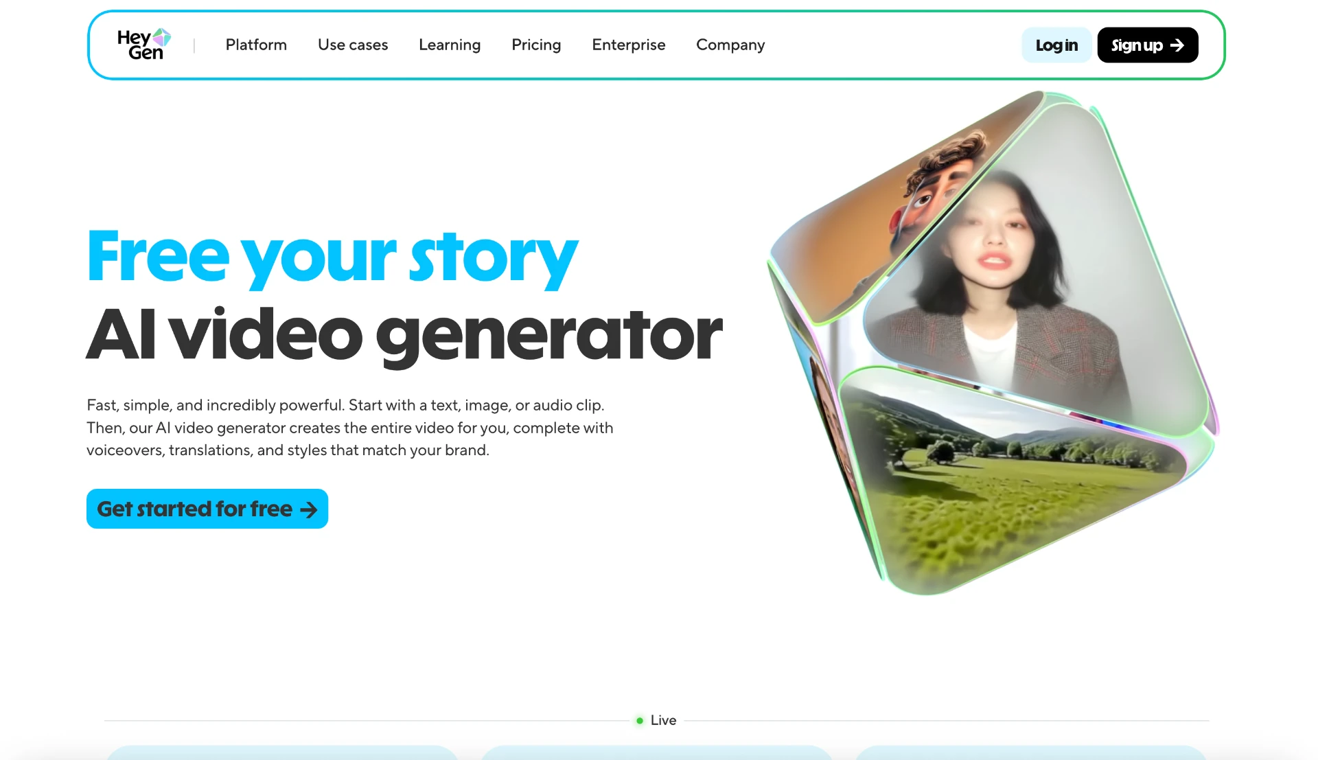 Screenshot of HeyGen website