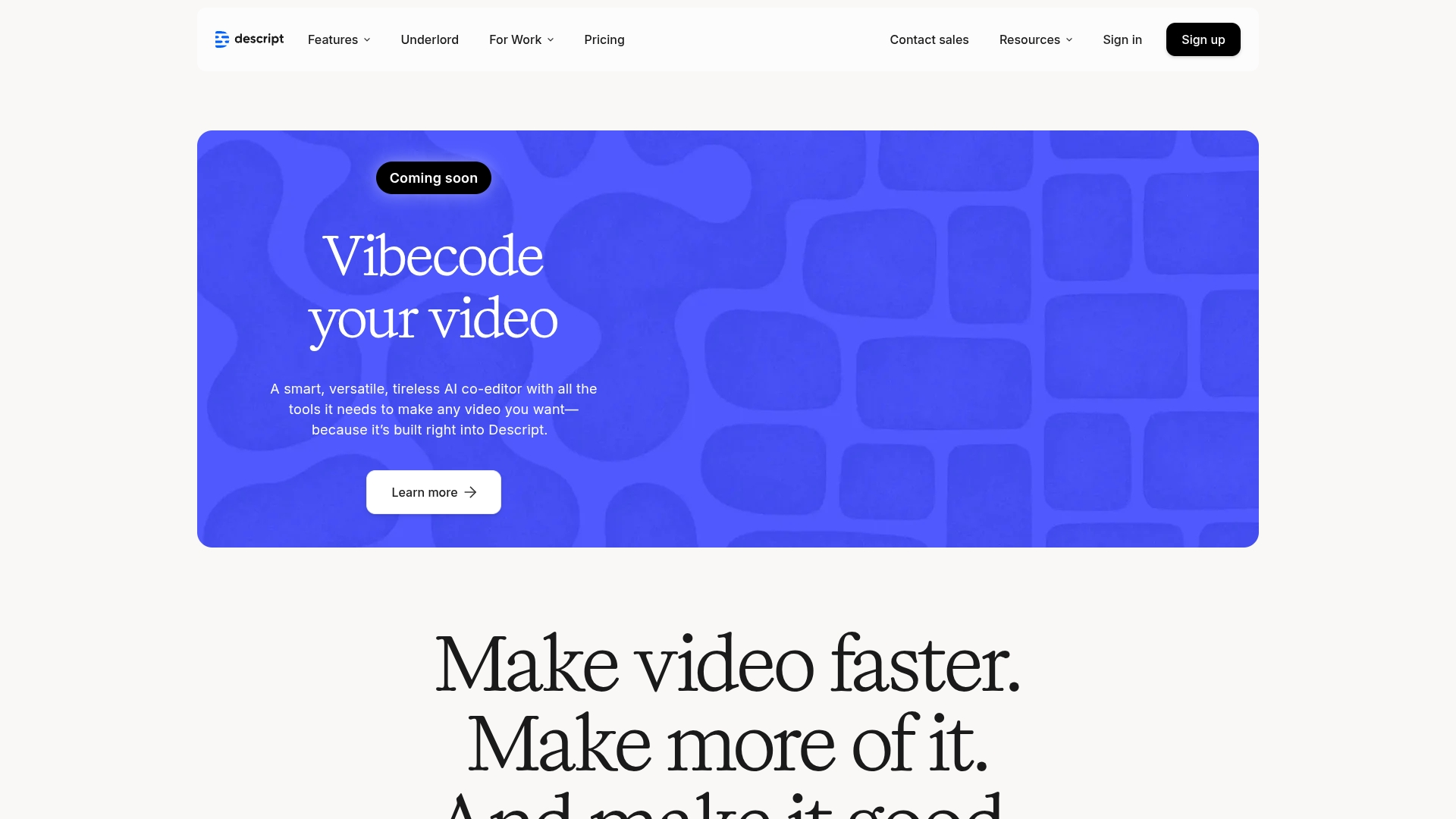 Descript interface screenshot