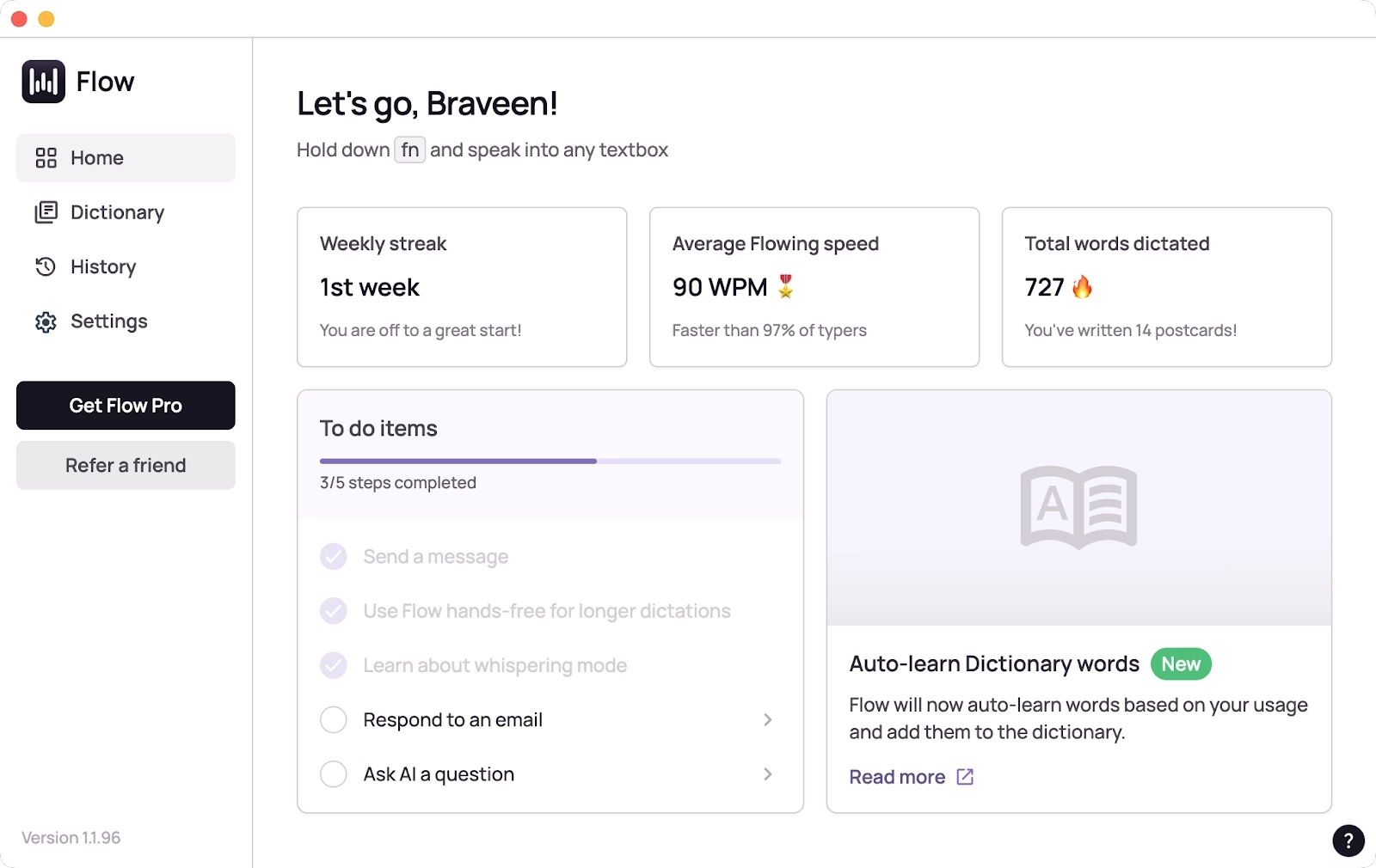 wispr usage dashboard