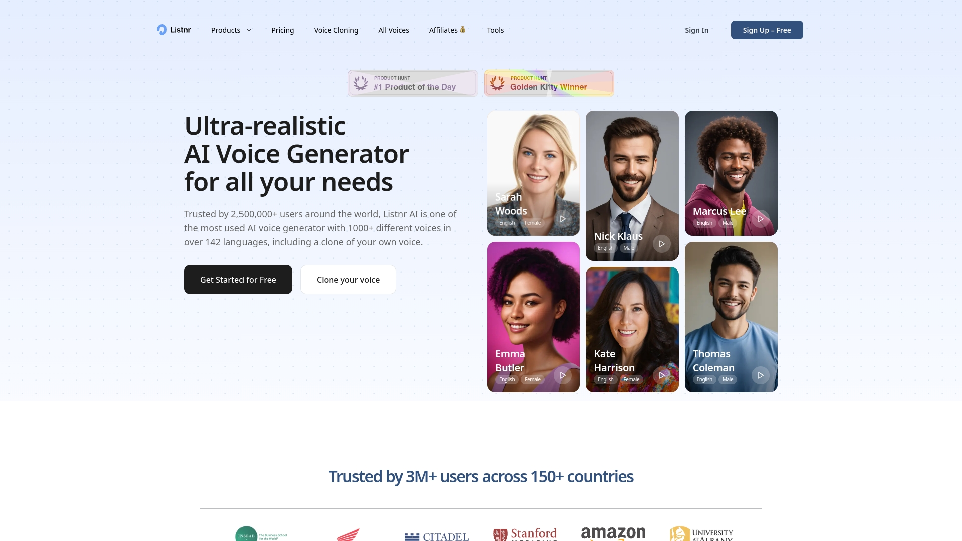 Listnr interface screenshot