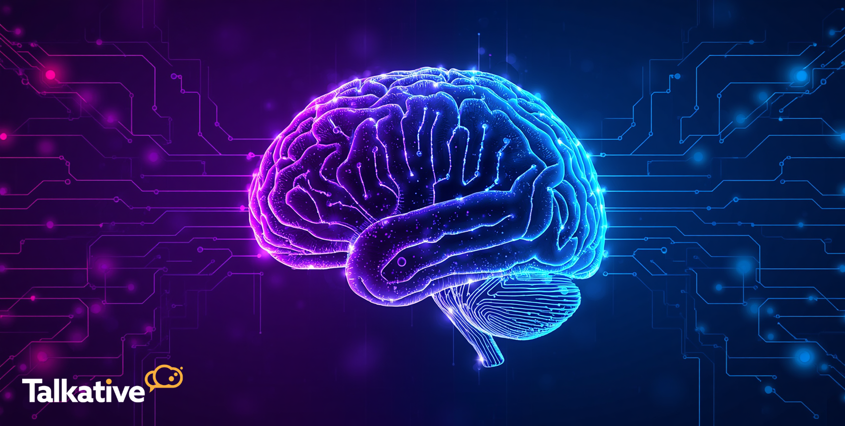 Image of a brain with connected data pathways, representing a knowledge base