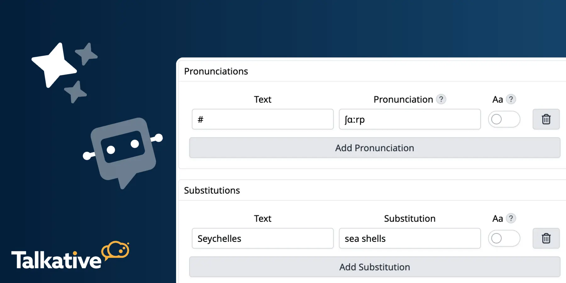 Define and control how your voice AI says specific words, names, and phrases.