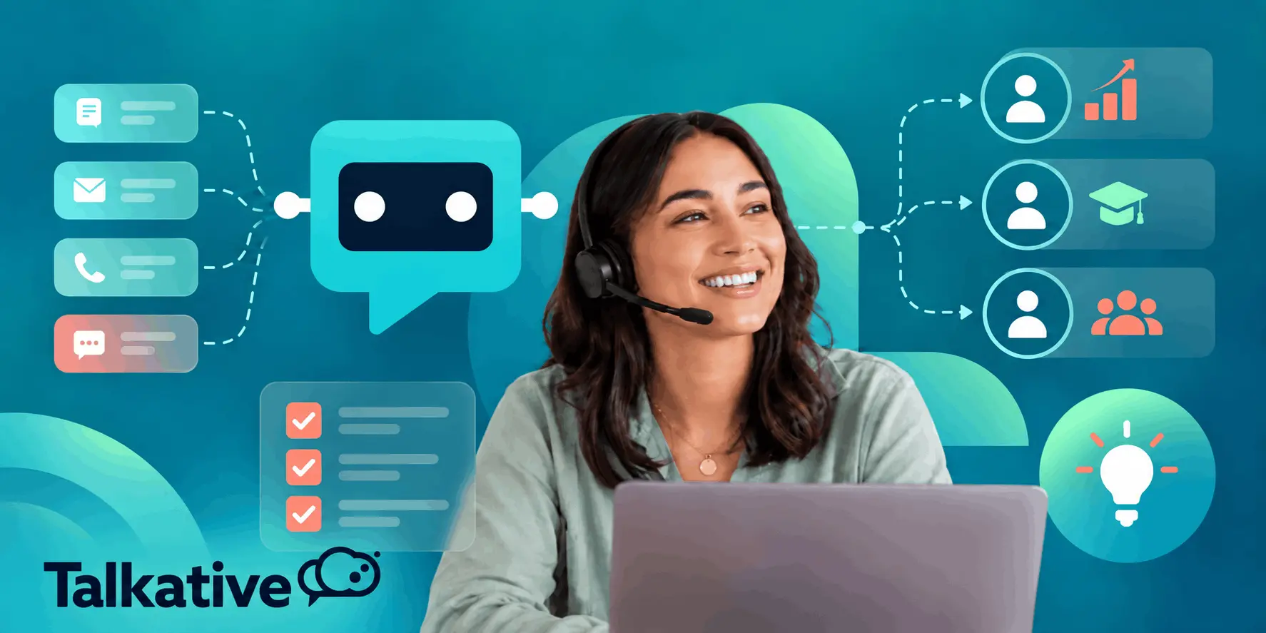 Contact centre agent supported by AI tools, illustrating agent role redesign as automation takes over routine customer service work
