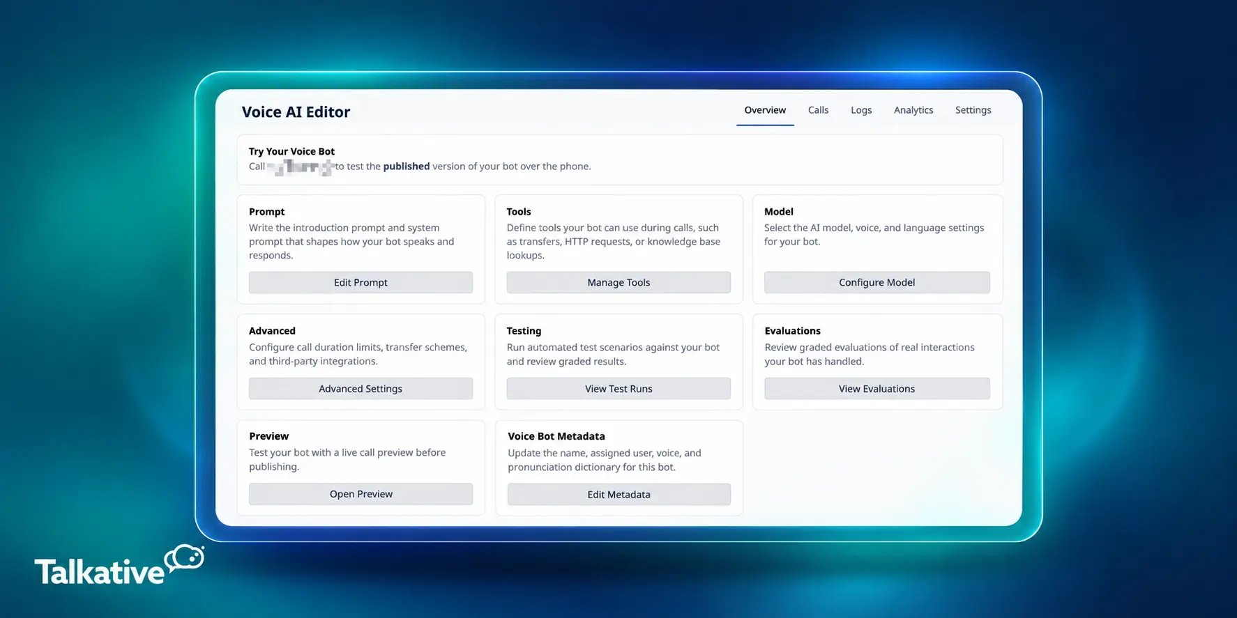 Manage, test, and optimise your Voice AI agents with our new and improved editor.