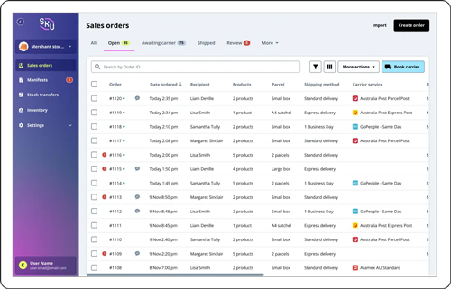 aggregate your processes with our shipping platform