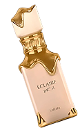 A bottle of perfume with a gold cap.