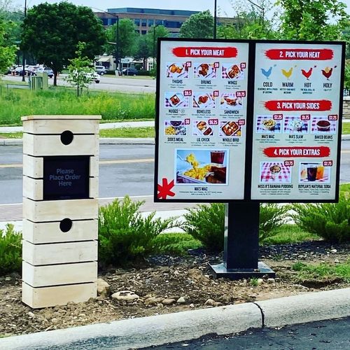 digital menu board in restaurant
