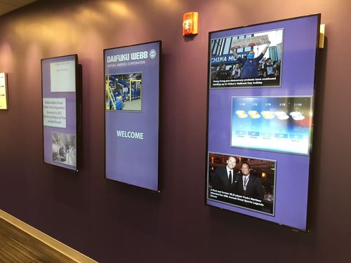 digital signage at a corporation