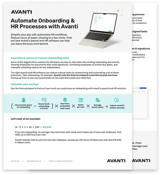 Avanti Onboarding