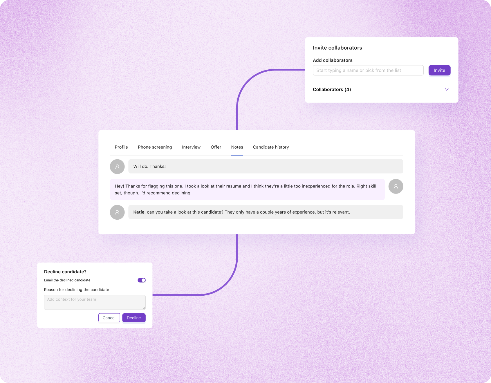 Avanti job offer and onboarding software
