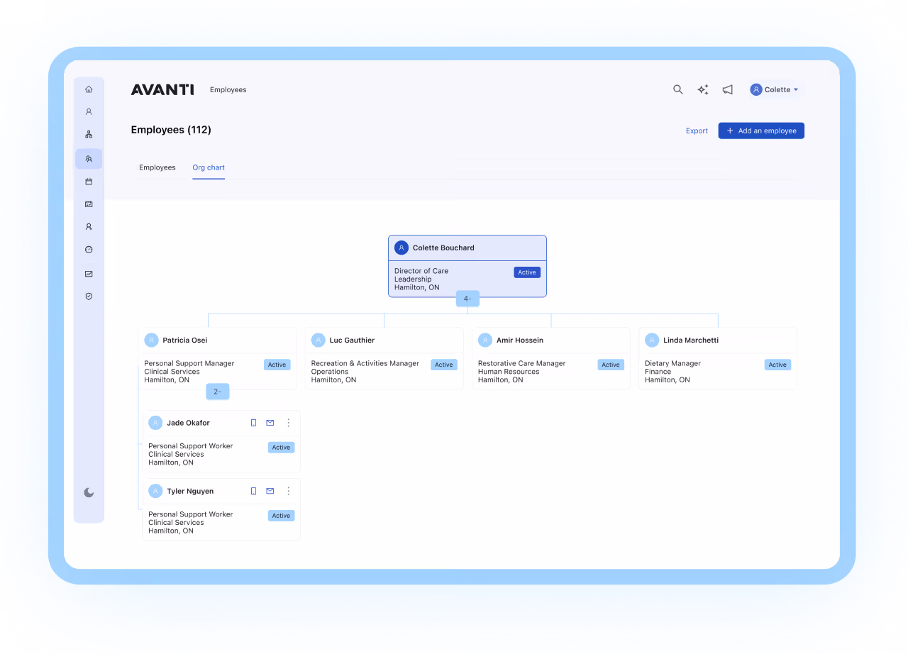 Human Resources Software - Team Organization