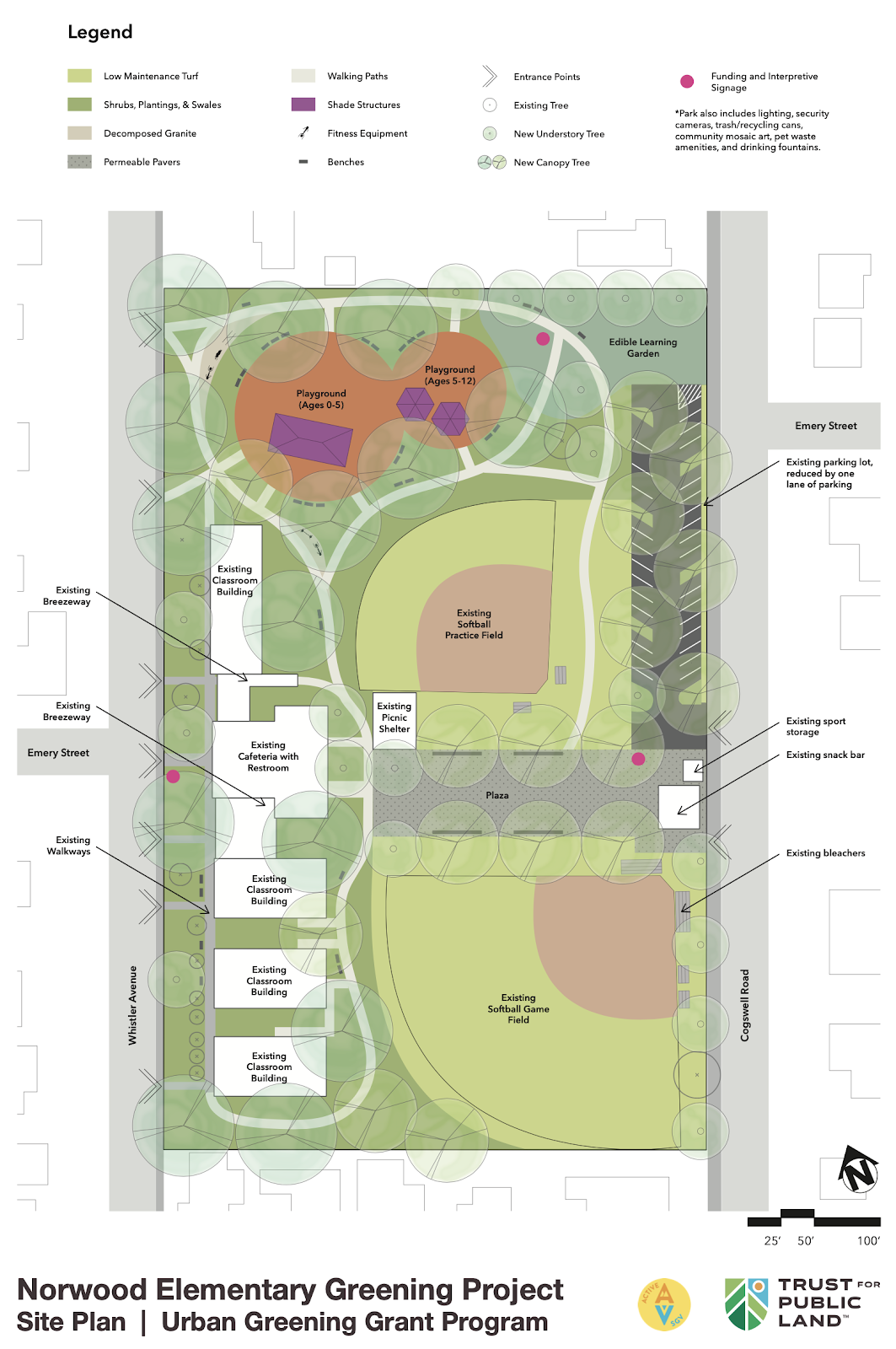 Proposed site plan for Norwood Greening Project