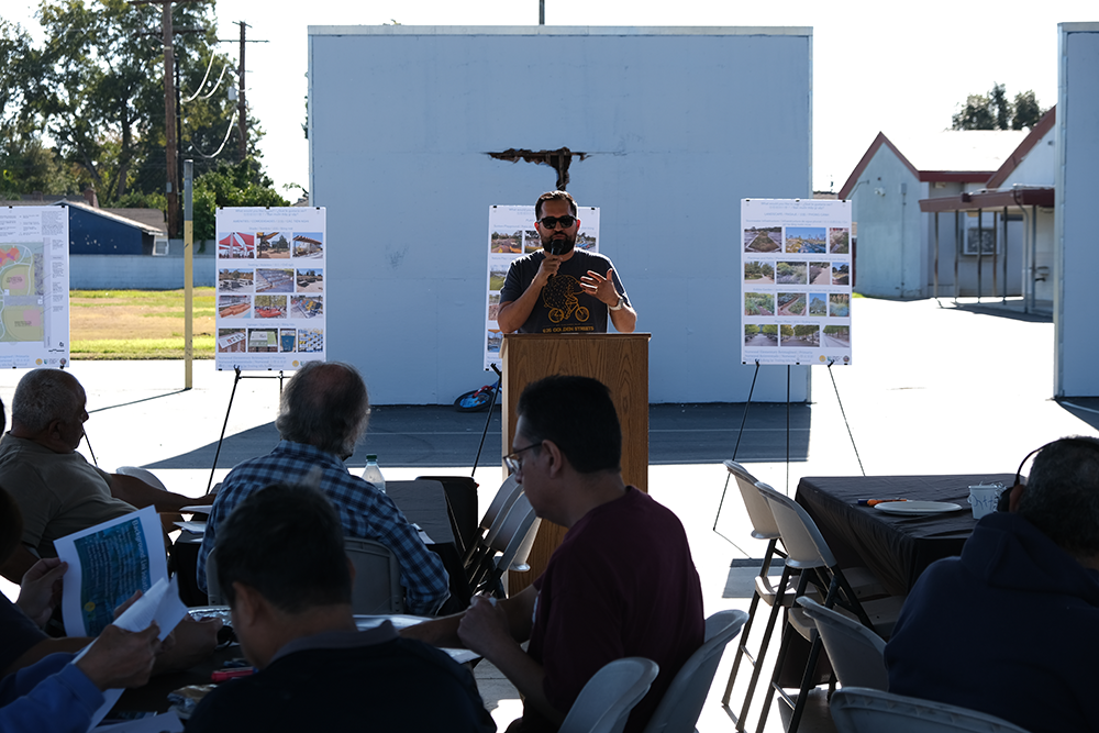 Residents giving feedback on the concept design