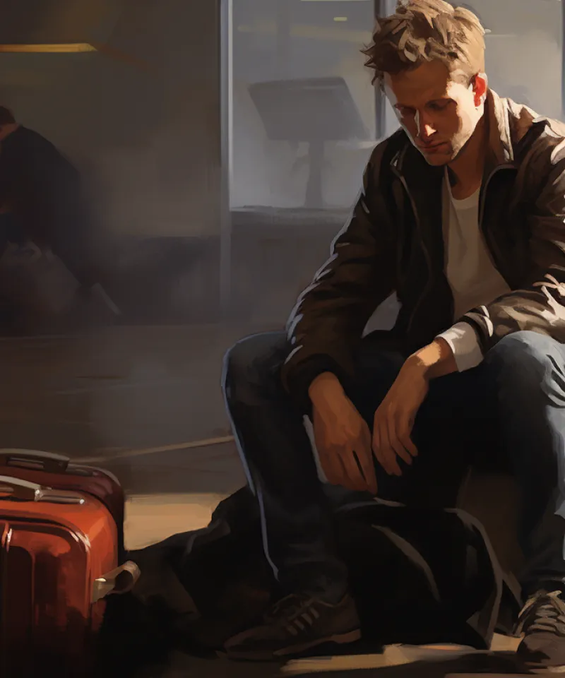 A lone traveller