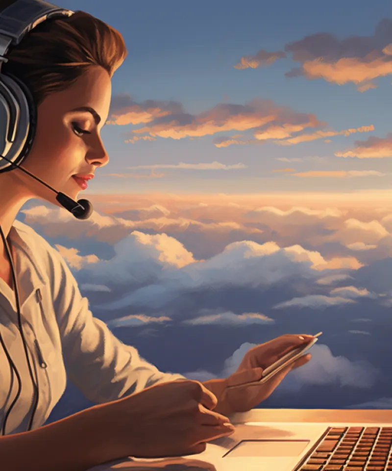 Customer service rep in the sky