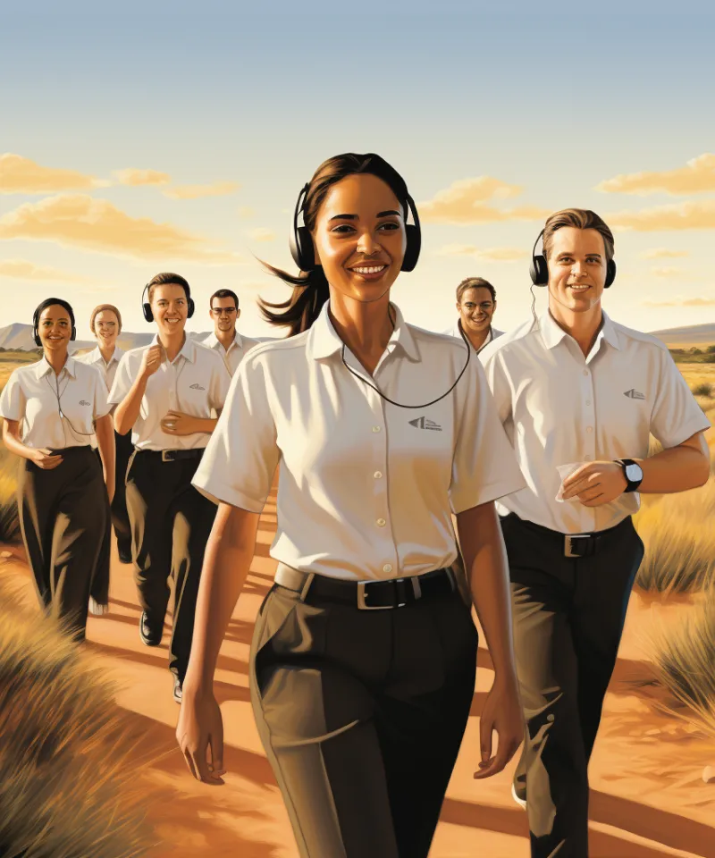 Customer service reps smiling