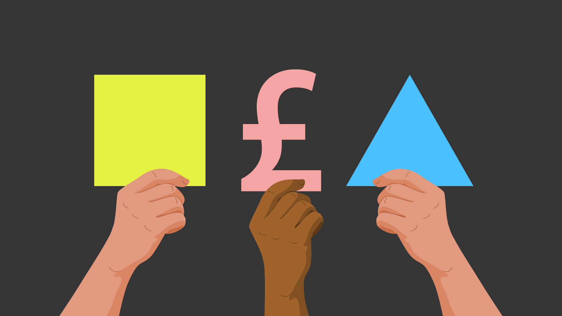 A British note behind ripped paper