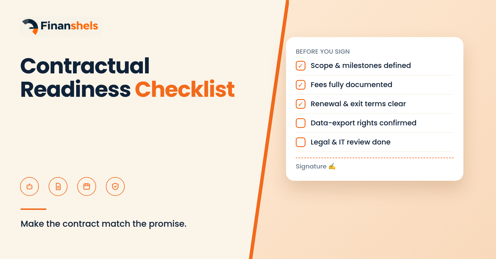 Contractual readiness checklist for selecting an e-invoicing ASP