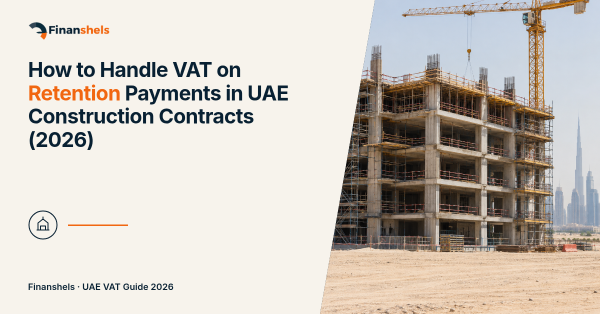 How to Handle VAT on Retention Payments in UAE Construction Contracts (2026)