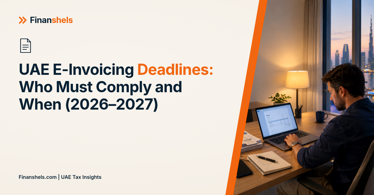 UAE E-Invoicing Deadlines: Who Must Comply and When (2026–2027)