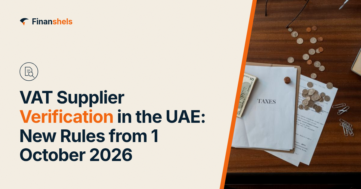 VAT Supplier Verification in the UAE: New Rules from 1 October 2026