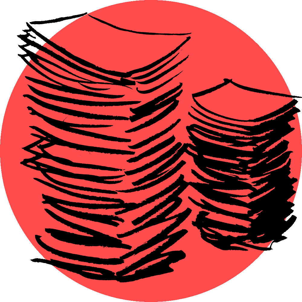 Pile of paper sheets