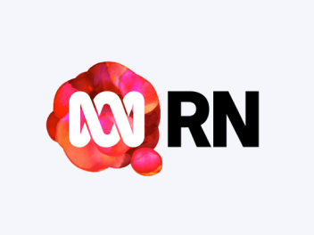 A red and pink logo for the ABC network.