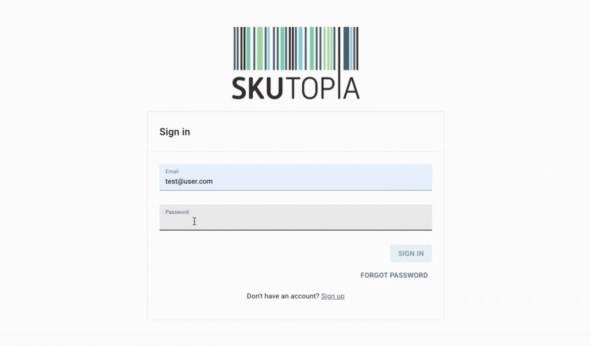 A sign in page that says sign in.