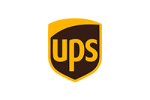 A brown and yellow ups logo.