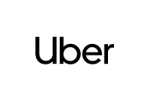 A black and white logo for Uber.