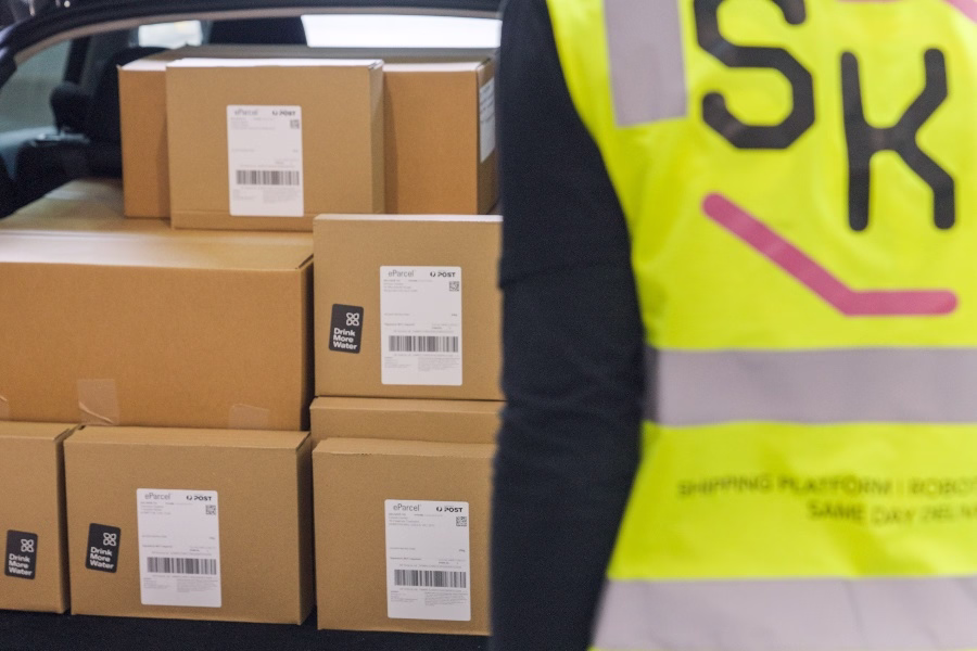 Skutopia parcels loaded for delivery