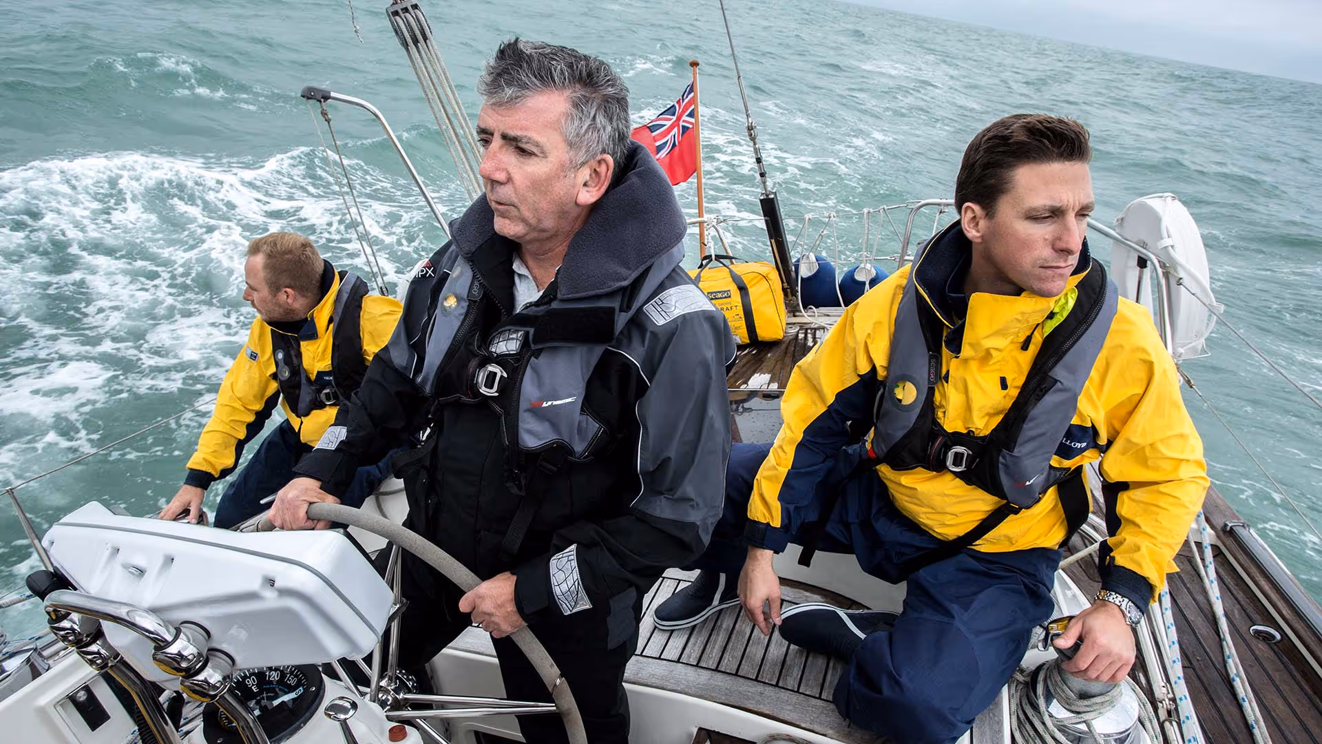 a group of men in a boat