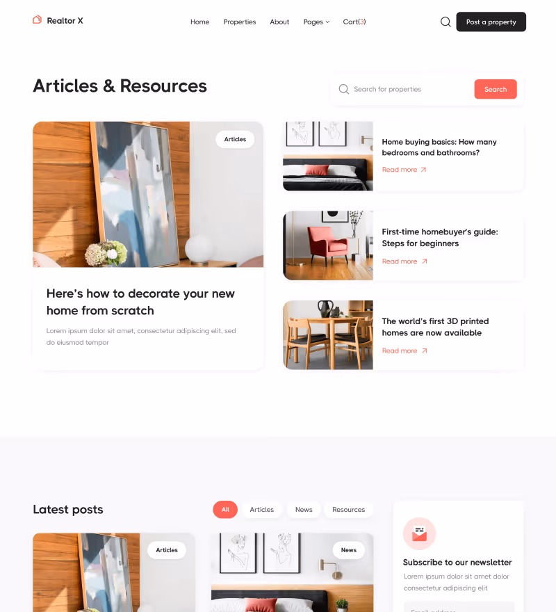 Blog V2 - Realtor X Webflow Template