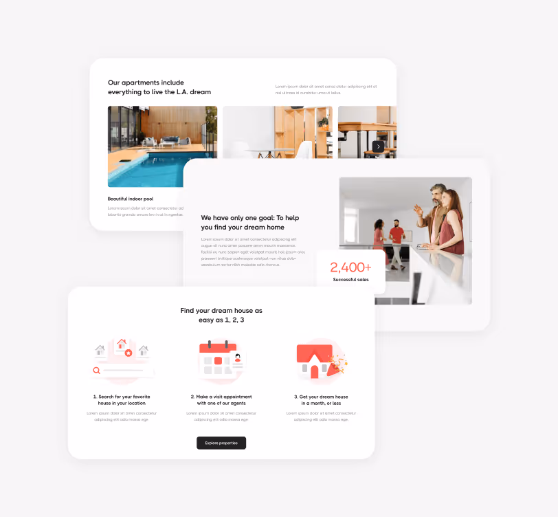 Sections - Realtor X Webflow Template