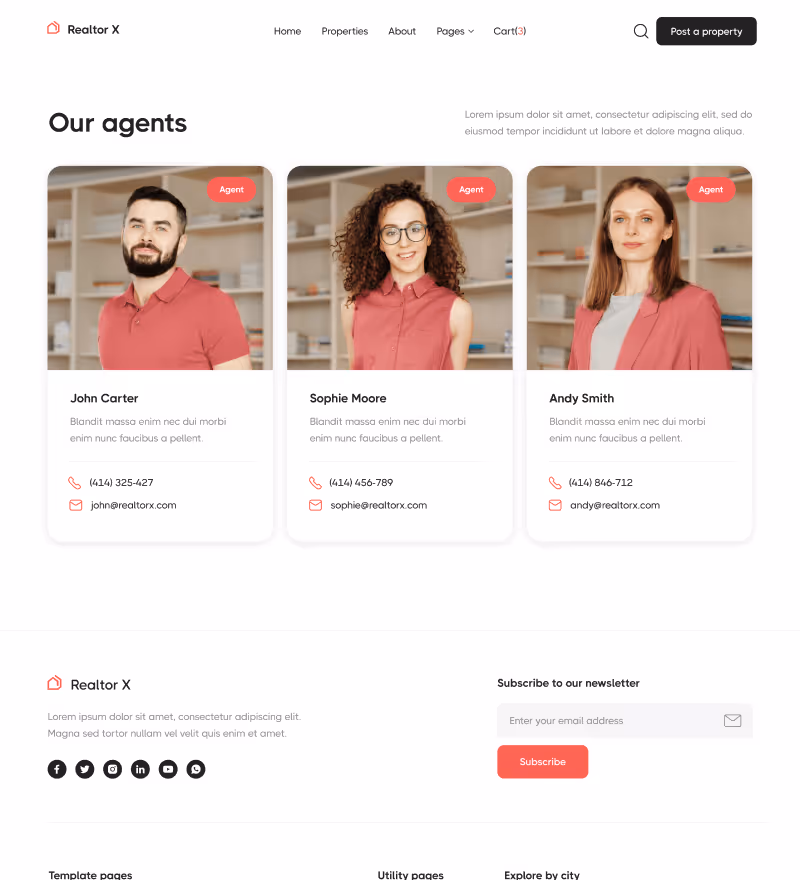 Agents - Realtor X Webflow Template